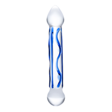 6.5" Full Tip Textured Glass Dildo