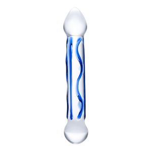 6.5" Full Tip Textured Glass Dildo