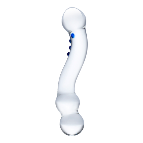 6” Textured G-Spot Glass Dildo