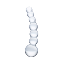 5" Curved Glass Beaded Dildo