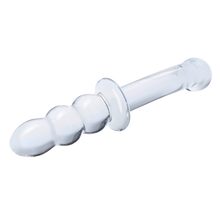 8" Ribbed G-Spot Glass Dildo