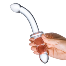 8" Ribbed G-Spot Glass Dildo