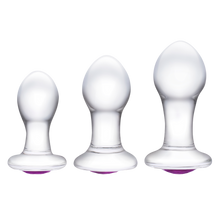 3PC Bling Bling 3", 3.5", 4" Glass Anal Training Kit