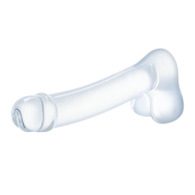 Realistic Curved Glass Dildo 7"