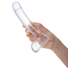 Realistic Curved Glass Dildo 7"