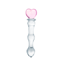 Glass Heart Glass Dildo 8"