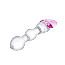 Glass Heart Glass Dildo 8"