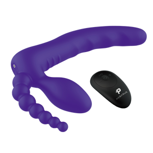 7” Remote Control Strapless D.P. Silicone Strap-On